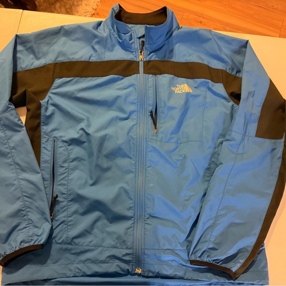 The North Face Amp Hybrid Jacket Jake Blue TNF Apex Softshell AGXB Mens large - Picture 1 of 5